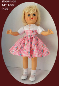 Toni Doll Dress in Pink Check
